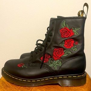 Climbing Rose Dr. Martins Boots. Size 10. Worn once and in great condition.